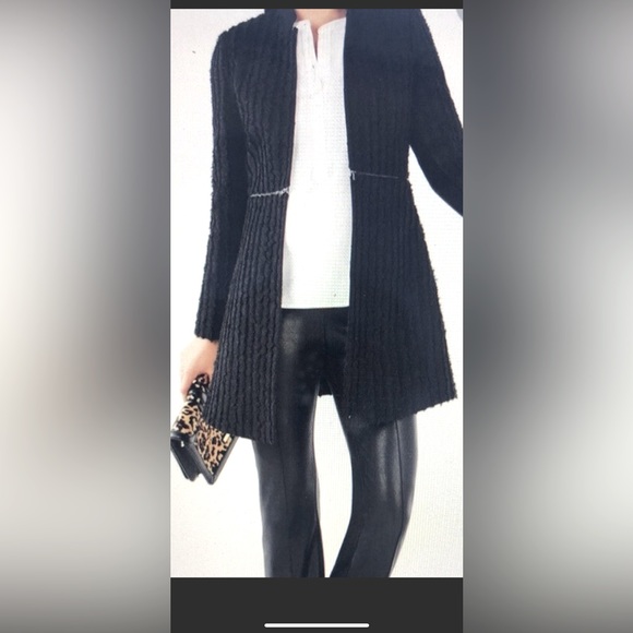 BCBG Black Long Coat - Picture 4 of 16